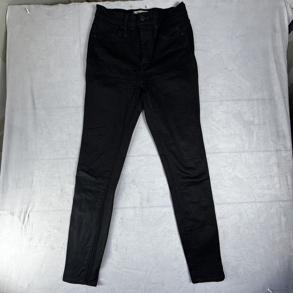 Madewell Womens 10" High Rise Skinny Jeans Black Y2K Modern Classic Slim Fit 27T